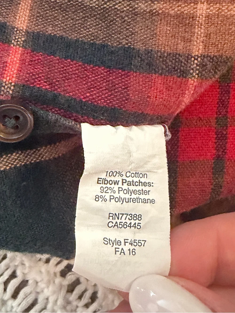 J.Crew EUC Cozy Red Green Plaid Elbow Patch Button-Down Long Sleeve Men’s Size L